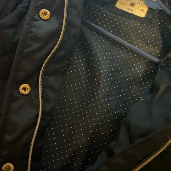 Girls Young Dimension Navy Quilted Jacket - Picture 3 of 7